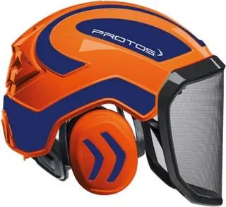 Casco Protos Integral Arborist Naranja / Azul Reflex