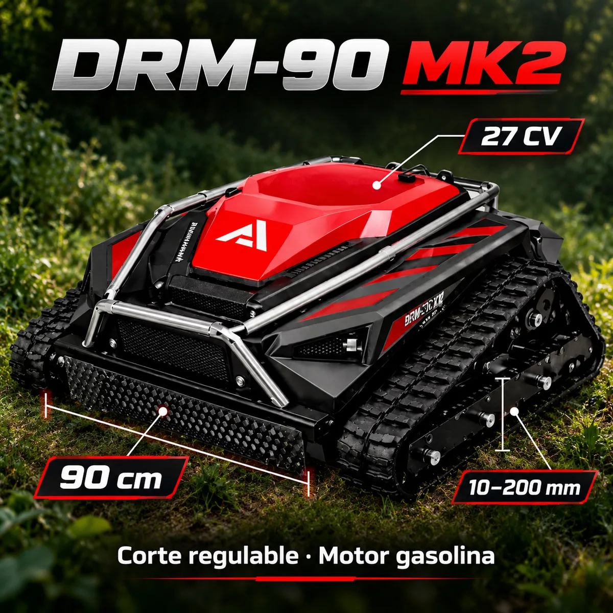 Robot Desbrozadora Control Remoto Arvipo DRM-90 MK2 — foto 2