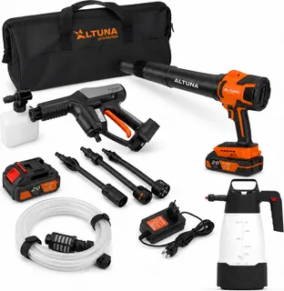 Pack limpieza Altuna AH01 + AS01 + IK e Foam Pro 2 · 2 baterías 4 Ah y 2 cargadores
