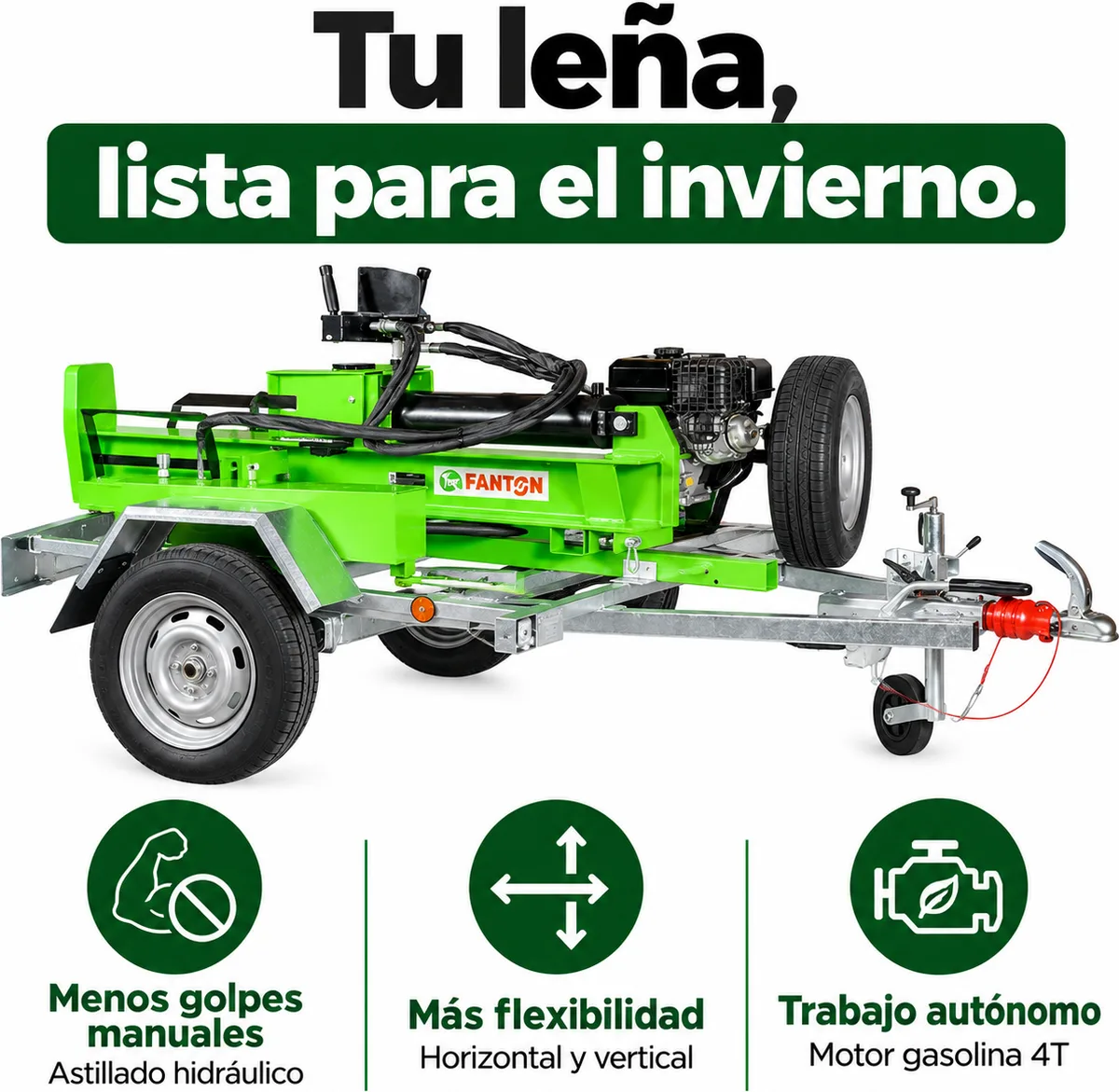 Astilladora de Leña FANTON LS35T-650 R, 35 Toneladas de Fuerza de Corte, con Remolque Homologado y Matriculable — foto 7