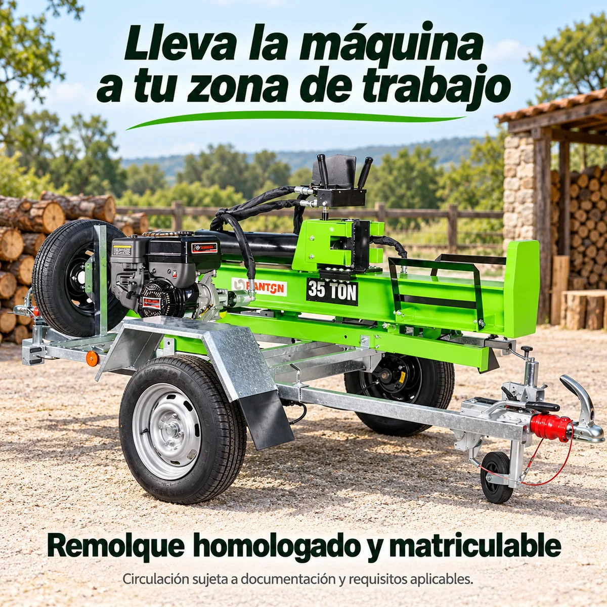 Astilladora de Leña FANTON LS35T-650 R, 35 Toneladas de Fuerza de Corte, con Remolque Homologado y Matriculable — foto 6