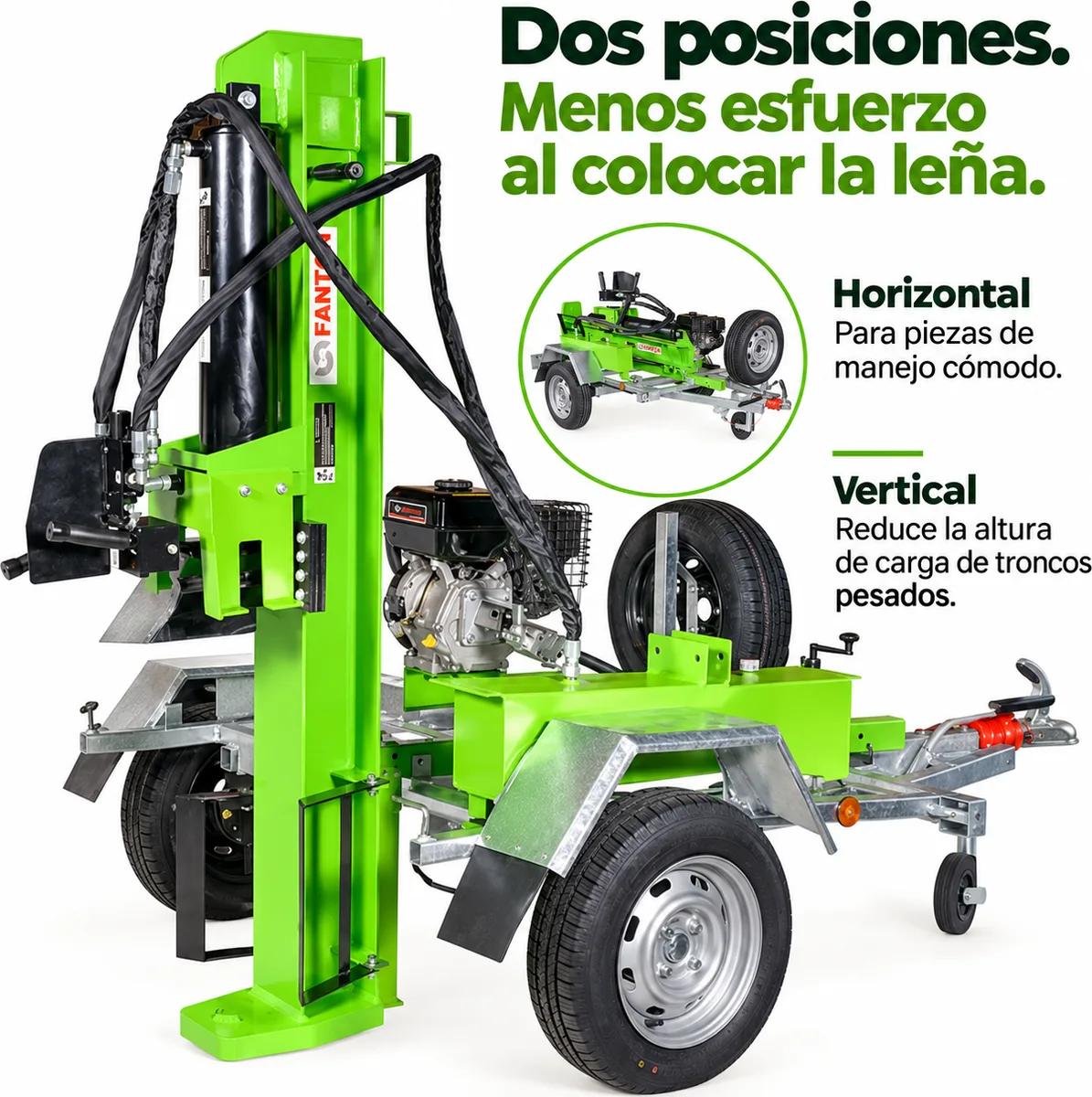 Astilladora de Leña FANTON LS35T-650 R, 35 Toneladas de Fuerza de Corte, con Remolque Homologado y Matriculable — foto 5