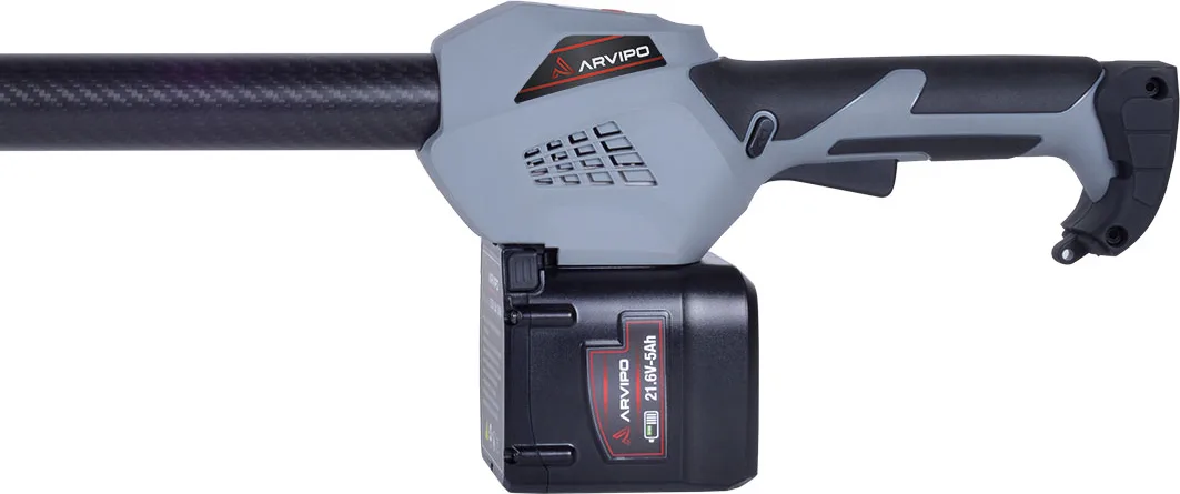 Vareador de aceitunas Arvipo OV37-M telescópico de 1,80 a 2,70 m · 3 baterías 5 Ah y cargador — foto 4