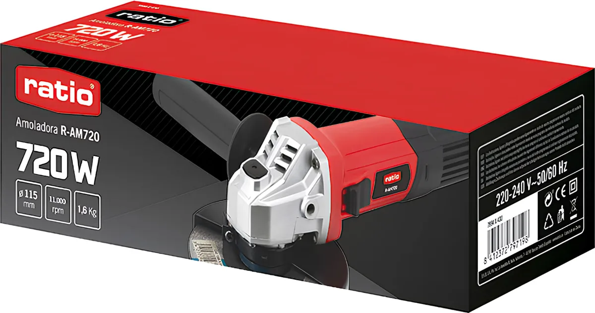 Amoladora angular Ratio R-AM720 720 W para discos de 115 mm — foto 3
