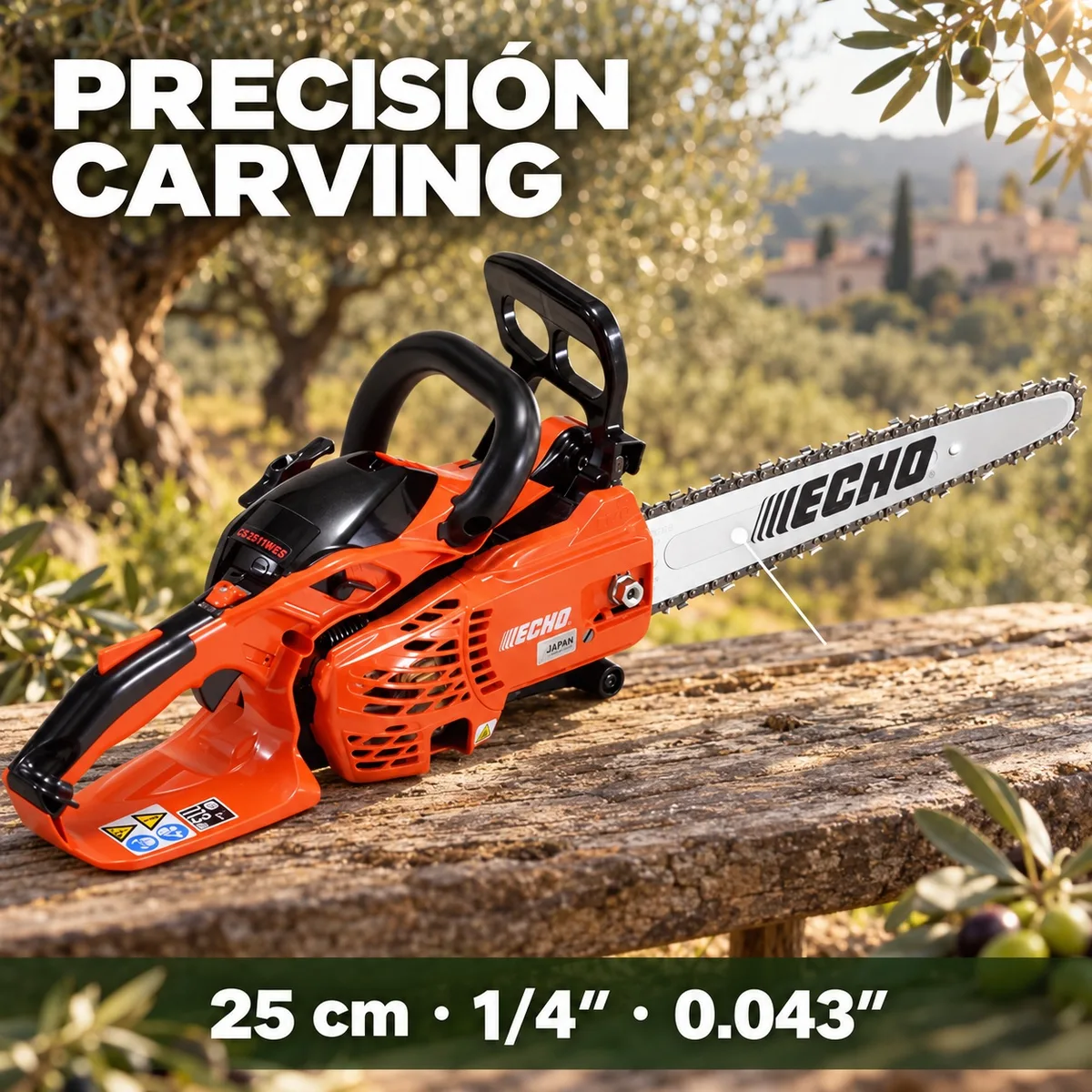 Motosierra Echo CS 2511 WESC 0.043" Carving 2 manos — foto 3