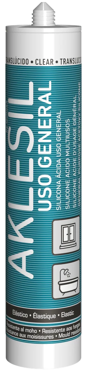 Silicona Acida Aklesil Multiuso Quilosa Translucido 280 ml