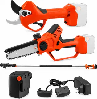 Kit poda Stocker Magma E-40 TP + motosierra E-150 LA + mango giratorio 200-310 cm + batería 2,6 Ah y cargador doble