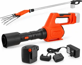 Pack vareador Stocker Magma E-51 telescópico 235-315 cm + soplador 630 + batería 4 Ah + cargador