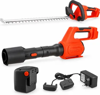 Pack jardín Stocker Power 21 V: cortasetos 632 + soplador 630 + batería 4 Ah y cargador doble