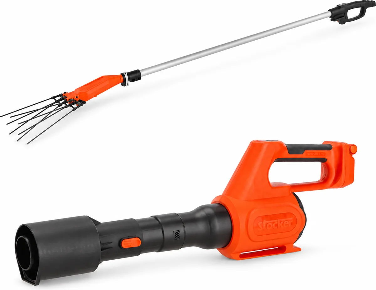 Pack recolección Stocker E-51 telescópico + soplador 630, sin baterías — foto principal