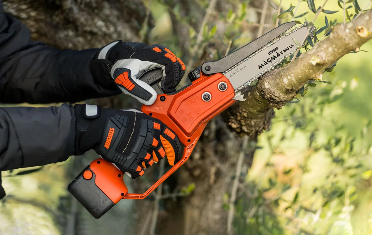 Motosierra de poda Stocker Magma E-200 LA 21 V, con cargador doble y sin batería — foto 2