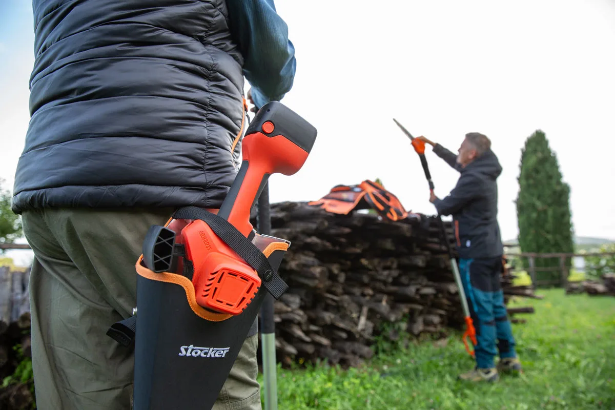 Motosierra de poda Stocker Magma E-200 LA 21 V, con cargador doble y sin batería — foto 3