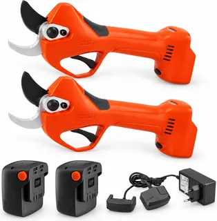 Pack poda para 2 personas Stocker Magma: 2 tijeras E-40 + 2 baterías 2,6 Ah y cargador