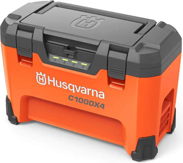 Pack multicargador Husqvarna 40-C1000X4 + 4 baterías 40-B140X 36 V 4 Ah — foto 3