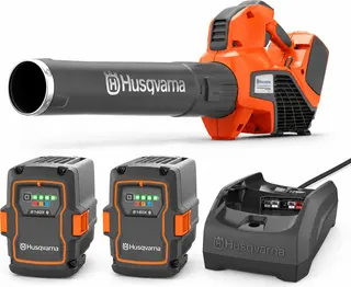 Pack soplador Husqvarna 525iB Mark II + 2 baterías 40-B140X 4 Ah + cargador 40-C80