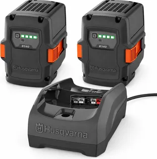 Pack energía Husqvarna: 2 baterías 40-B140 36 V 4 Ah + cargador 40-C80
