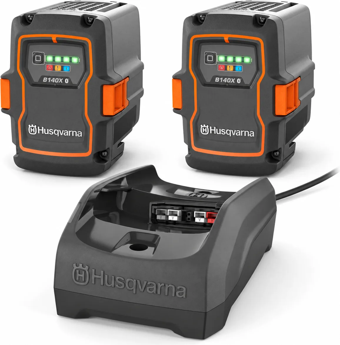 Pack energía Husqvarna: 2 baterías 40-B140X 36 V 4 Ah + cargador 40-C80 — foto principal