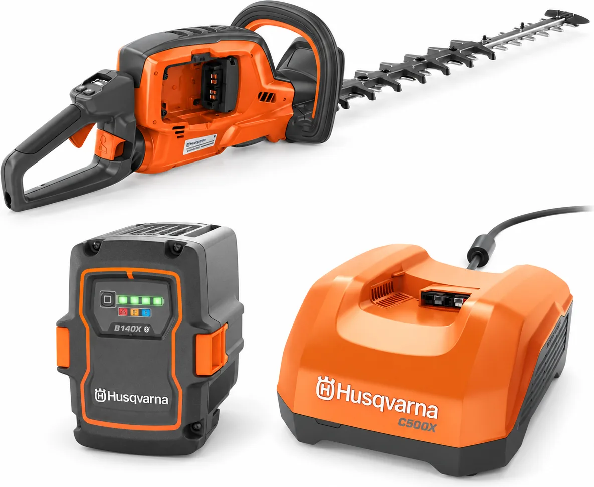 Kit cortasetos Husqvarna 522iHD75 75 cm + batería 40-B140X 4 Ah y cargador 40-C500X