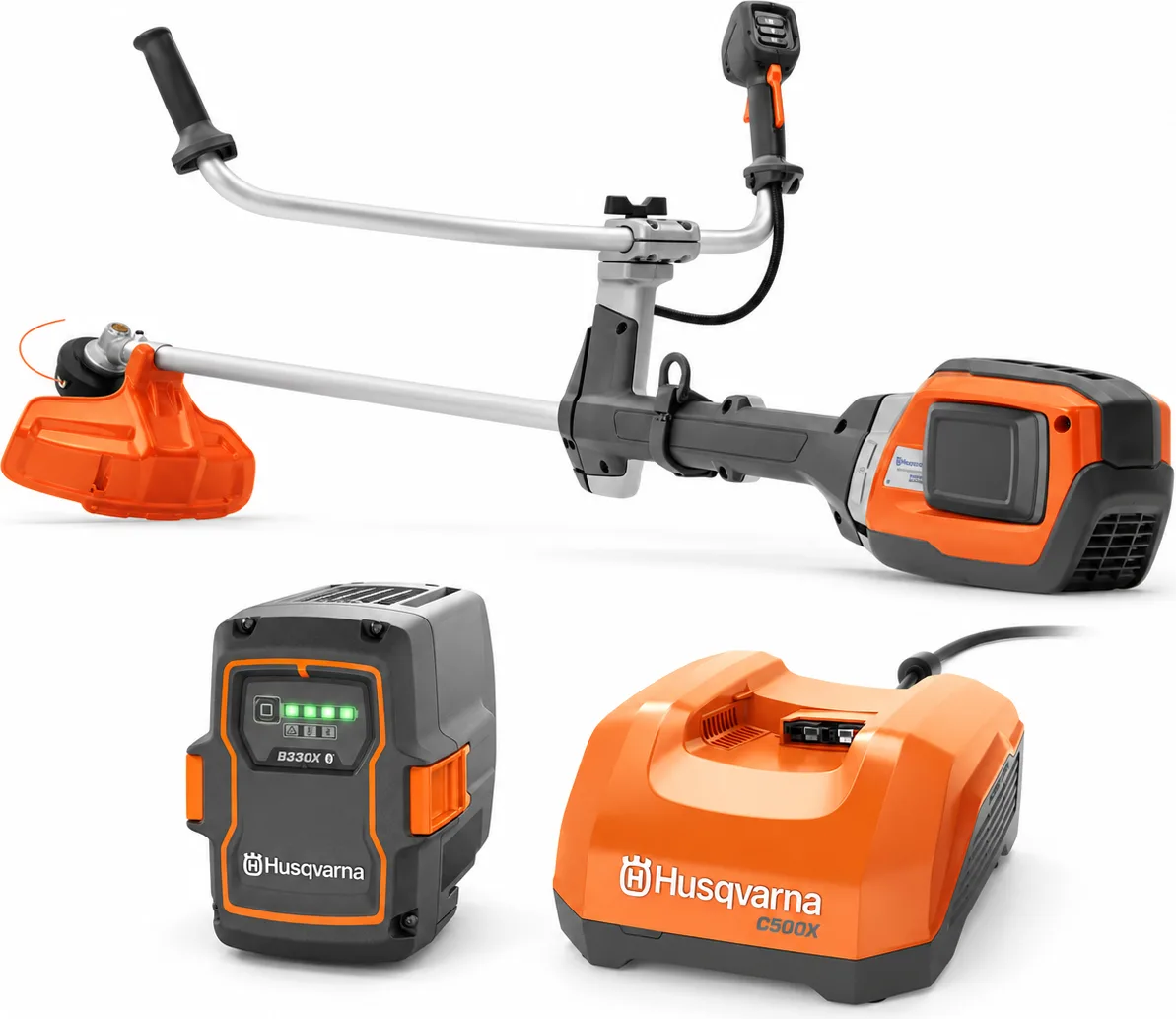 Pack desbrozadora Husqvarna 535iRX + batería 40-B330X 9 Ah y cargador rápido C500X — foto principal