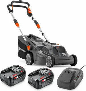 Pack cortacésped Husqvarna Aspire LC34 34 cm + 2 baterías 18 V 4 Ah y cargador 18-C70