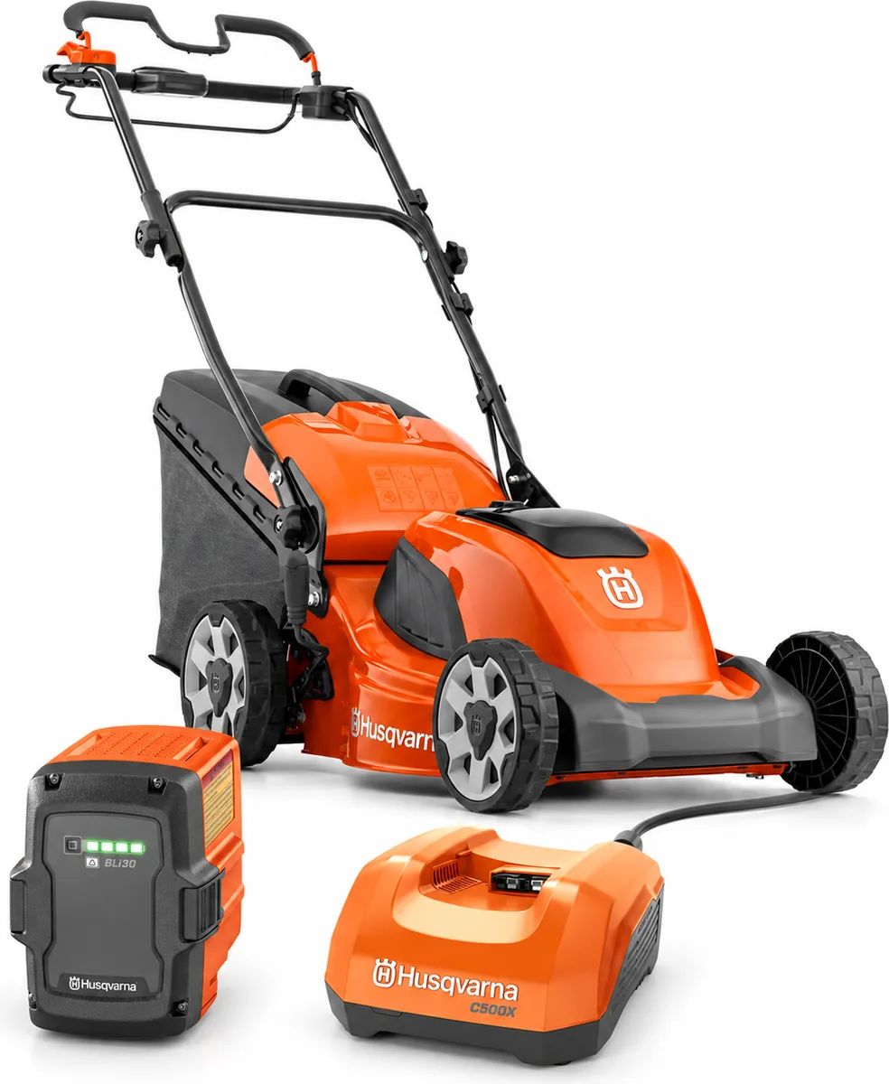Pack cortacésped autopropulsado Husqvarna LC141iV 41 cm + batería BLi30 7,5 Ah y cargador rápido C500X