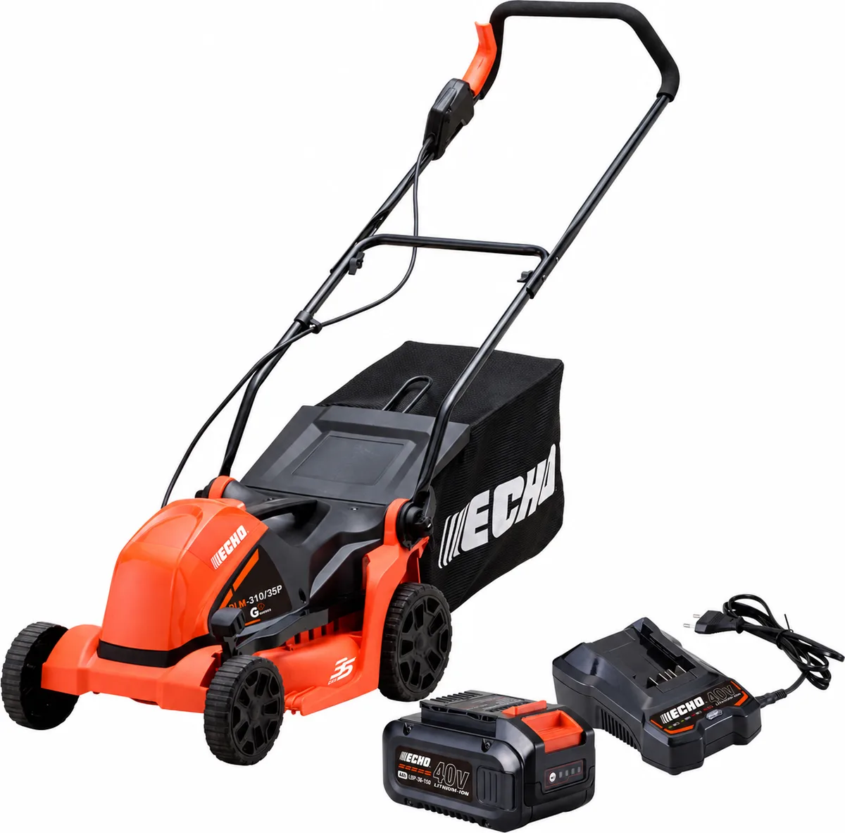 Pack cortacésped 35 cm ECHO DLM-310/35P 40V + batería 4 Ah y cargador LC3604