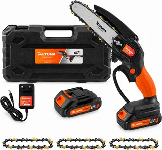 Pack motosierra de poda Altuna AF150 + 2 baterías y cargador + 3 cadenas adicionales
