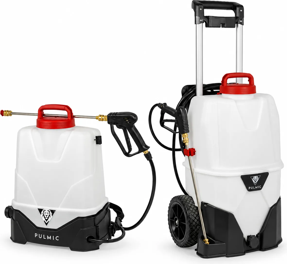 Pack pulverizadores Pulmic Industrial 15 L + Industrial 35 Auto-clean con carro