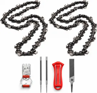 Pack motosierra: 2 cadenas Husqvarna SP33G .325 1,3 mm 64 eslabones + kit de afilado Husqvarna 4,8 mm