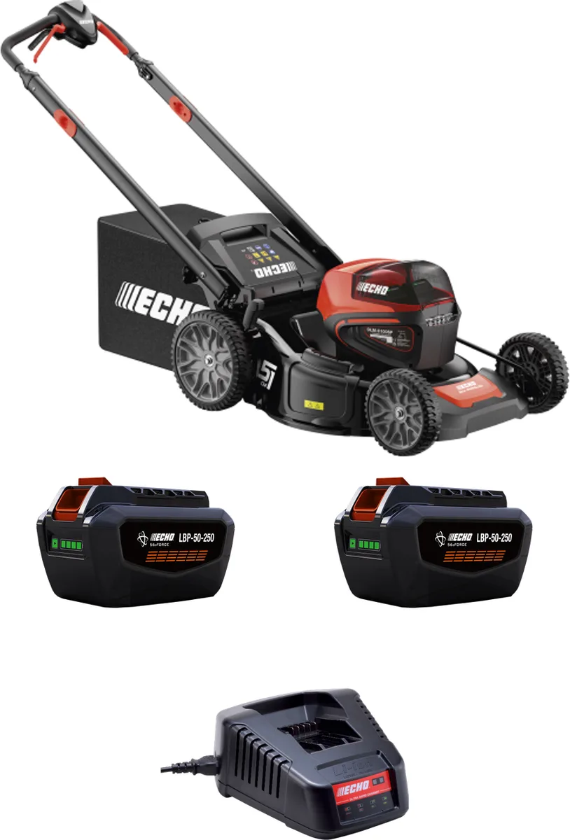 Cortacésped autopropulsado ECHO DLM-5100SP 51 cm + 2 baterías 4,5 Ah y cargador ultrarrápido