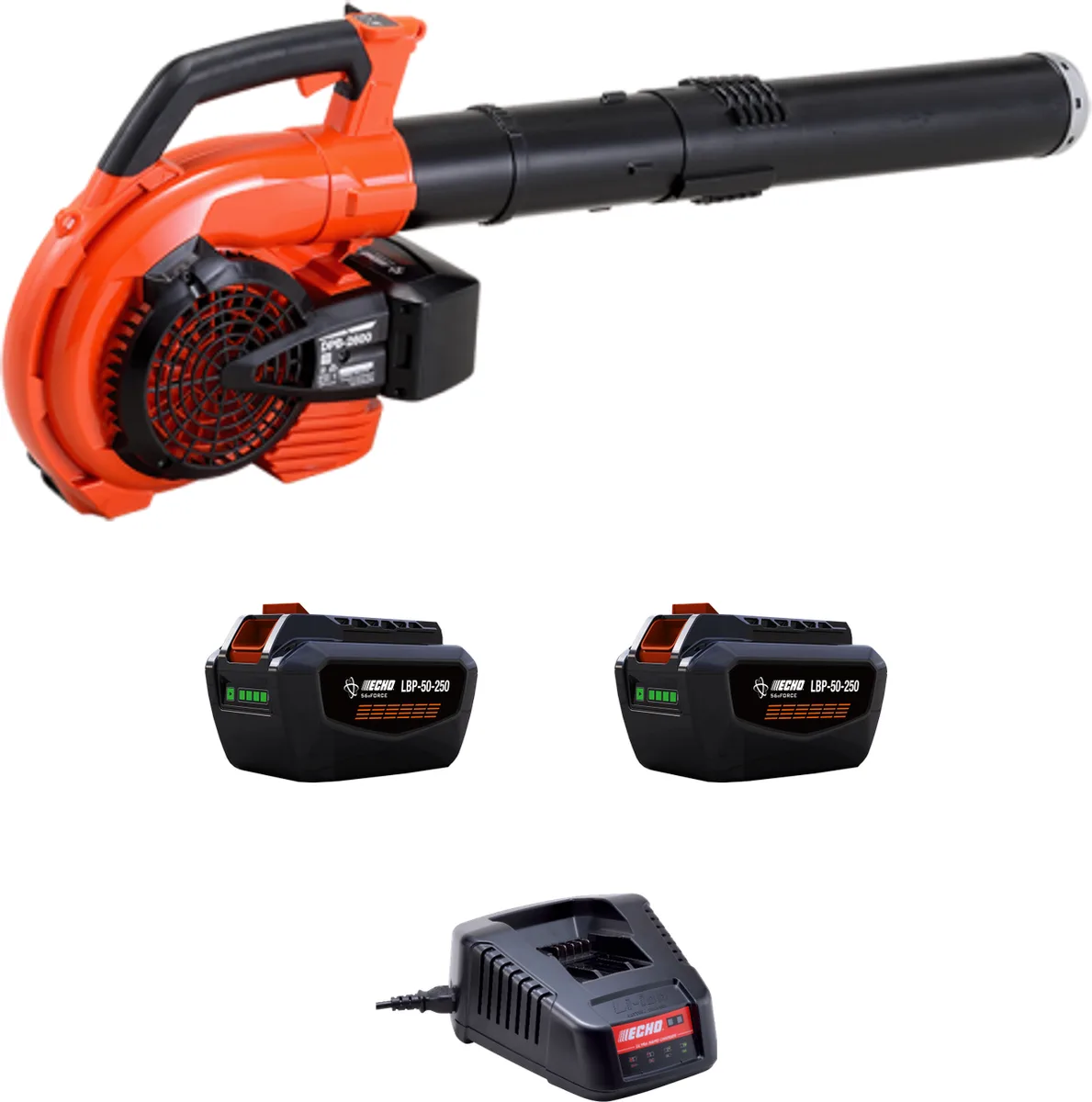 Soplador profesional ECHO DPB-2600 PRO 56 V + 2 baterías 4,5 Ah y cargador ultrarrápido