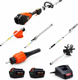 Pack multiusos ECHO DPAS-2600 PRO 56 V: 5 accesorios, 2 baterías 4,5 Ah y cargador