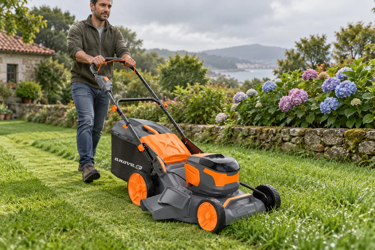 Cortacésped a batería Anova E+ 40 V 46 cm con batería 5 Ah y cargador — foto 3