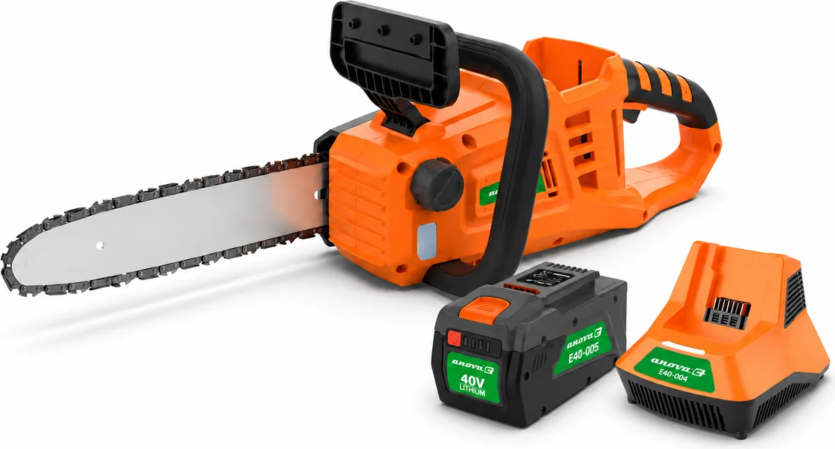 Motosierra a batería Anova E+ 40 V 16 pulgadas con batería 8 Ah y cargador rápido — foto principal