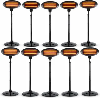 Pack oferta 10 estufas eléctricas de exterior con pie Koopman EE5000030 2000 W IPX4
