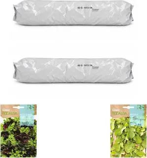 Pack ensaladas variadas para huerto urbano: 2 sacos + 2 sobres Rocalba