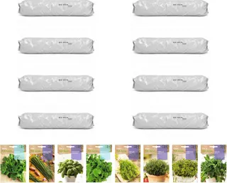 Pack aromáticas para huerto urbano: 8 sacos + 8 sobres Rocalba