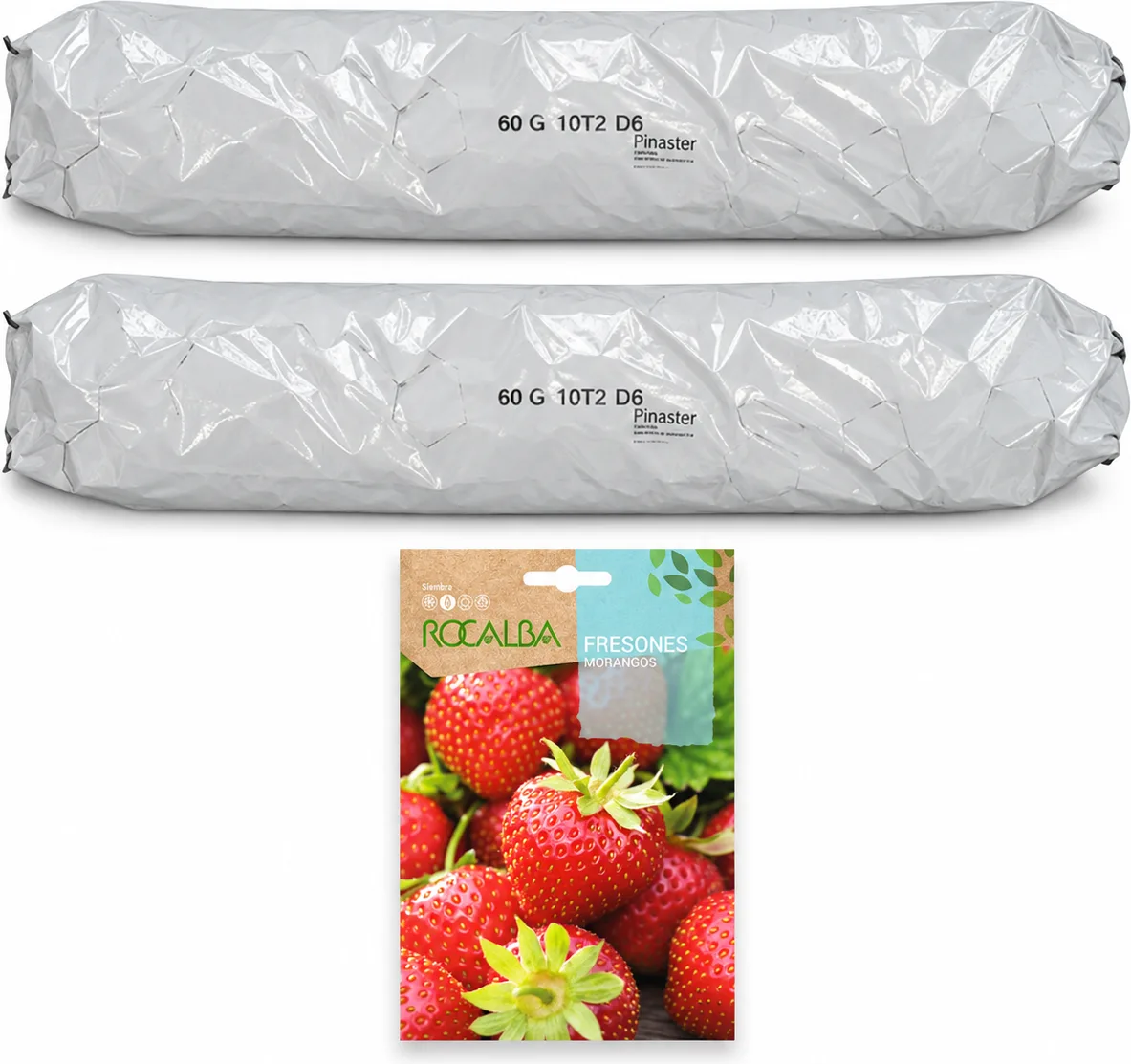 Pack huerto escolar con fresas para huerto urbano: 2 sacos + 2 sobres Rocalba — foto 2