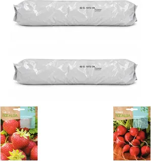 Pack huerto escolar con fresas para huerto urbano: 2 sacos + 2 sobres Rocalba