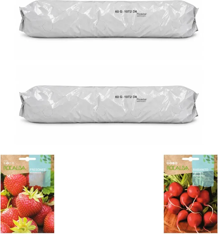 Pack huerto escolar con fresas: 2 sacos + 2 sobres | Gama de 2, 4 y 8 — foto principal