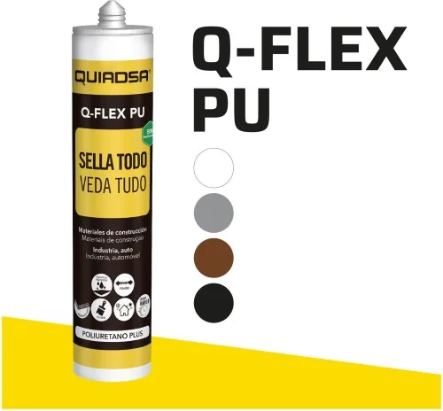 Cartucho Sellador Q-Flex PU Quiadsa Gris 290 ml — foto 2
