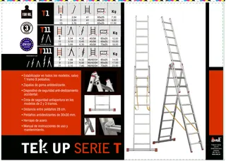 Escaleras transformables Svelt de 3 tramos: 7, 9 y 11 peldaños