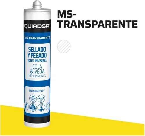 Cartucho Sellador Transparente Quiadsa 290 ml — foto 2