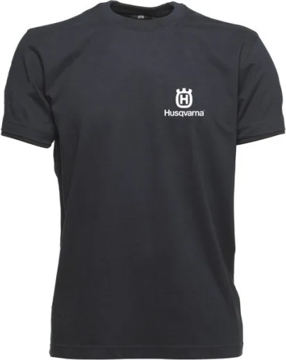 Camiseta Husqvarna azul marino con logo pequeño