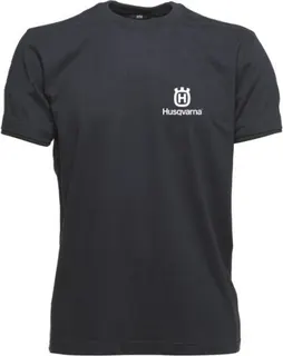 Camiseta Husqvarna azul marino con logo pequeño