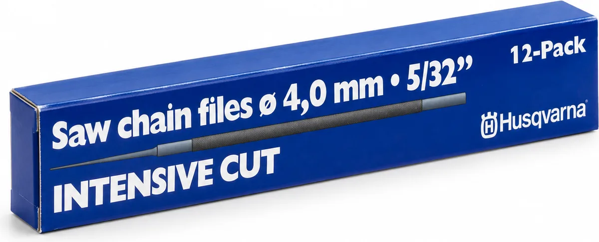 Limas redondas Husqvarna 4,0 mm para motosierra - Caja de 12 unidades