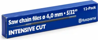 Limas redondas Husqvarna 4,0 mm para motosierra - Caja de 12 unidades