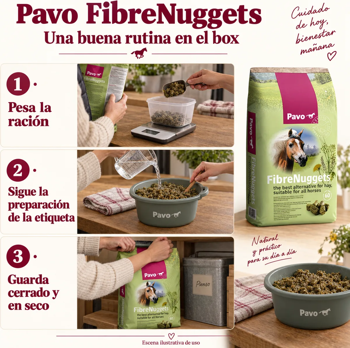 Pavo FibreNuggets - Forraje de hierba para remojar 20 kg — foto 3