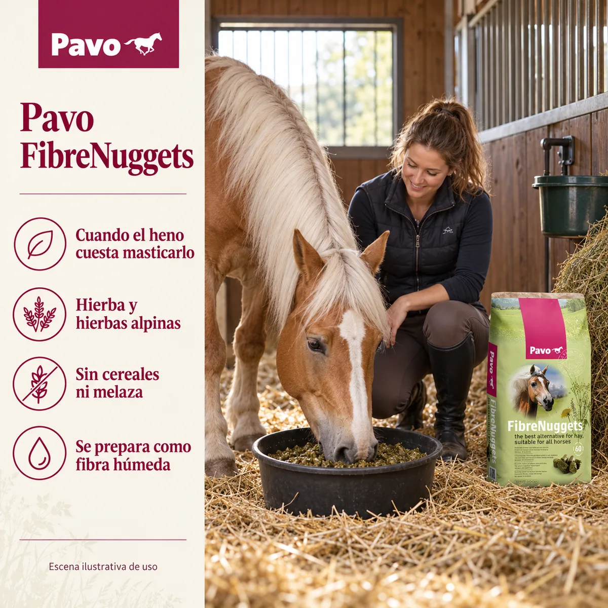Pavo FibreNuggets - Forraje de hierba para remojar 20 kg — foto 2