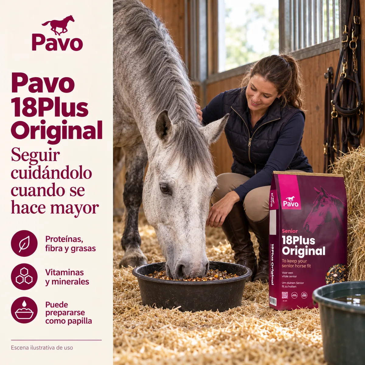 Pavo 18Plus Original - Muesli para caballos senior 15 kg — foto 2